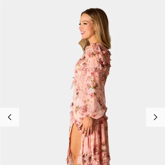 Buddy Love Pink Floral Maxi Dress - Picture 2 of 10